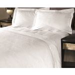 Villa di Lusso T300 Cotton Decorative Top Sheet, Wave Pattern, King 110x95 FS, White